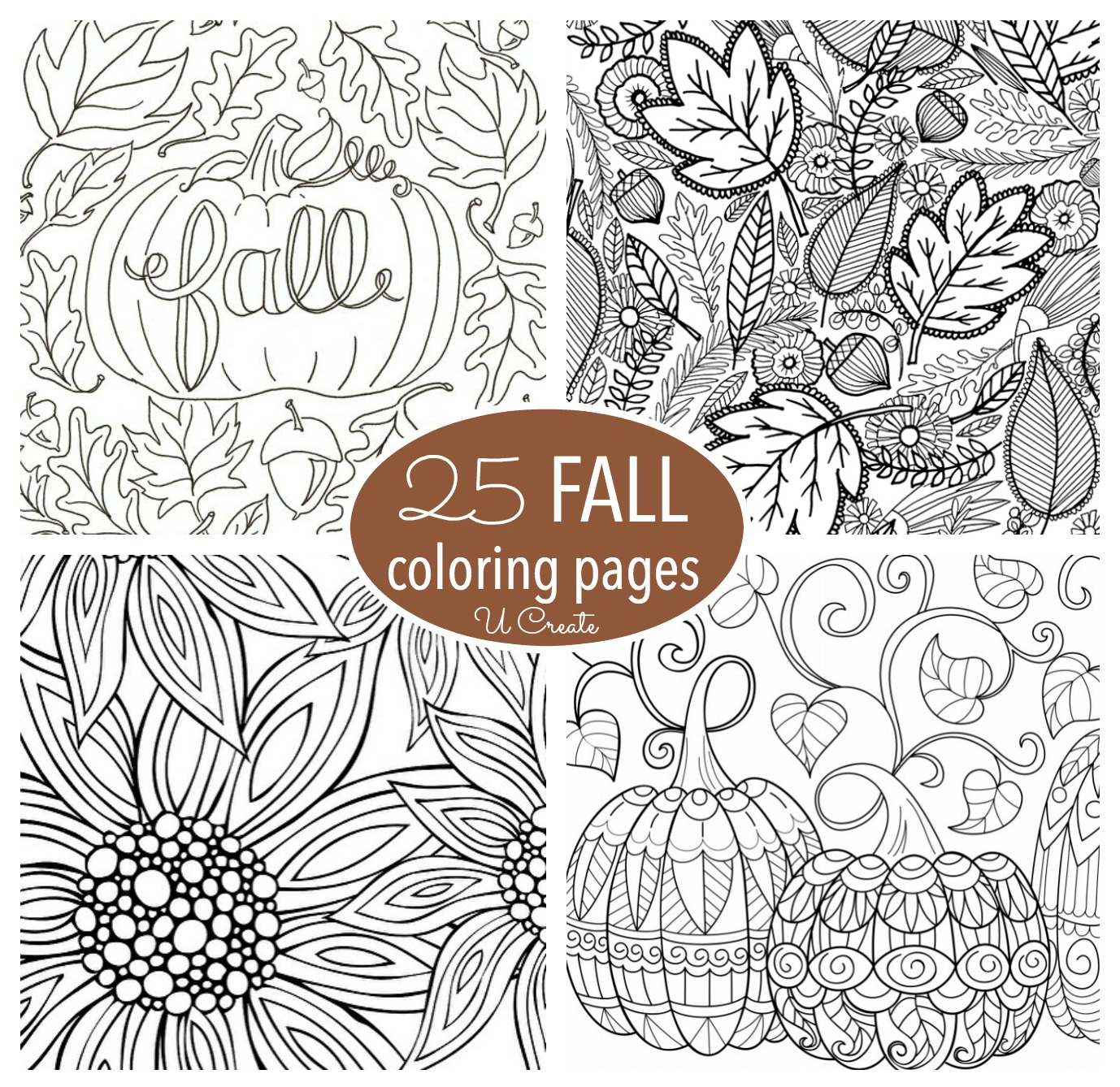 Free Fall Adult Coloring Pages - U Create - Free Fall Printable Coloring Sheets