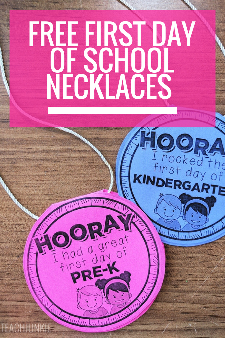 Free First Day Of School Necklaces (Editable | Beginning Of Year - Free Printable First Day Of School Certificate
