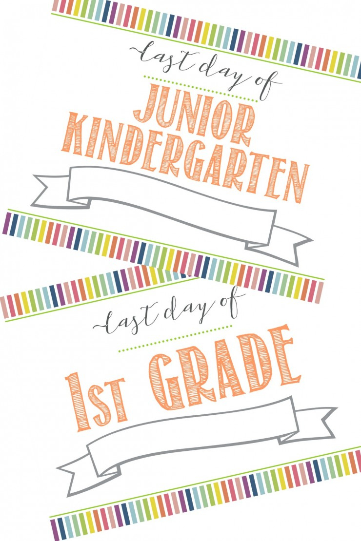 Free First Day Of School Printable Sign (+ Last Day Of School - First Day Of Kindergarten Sign Free Printable