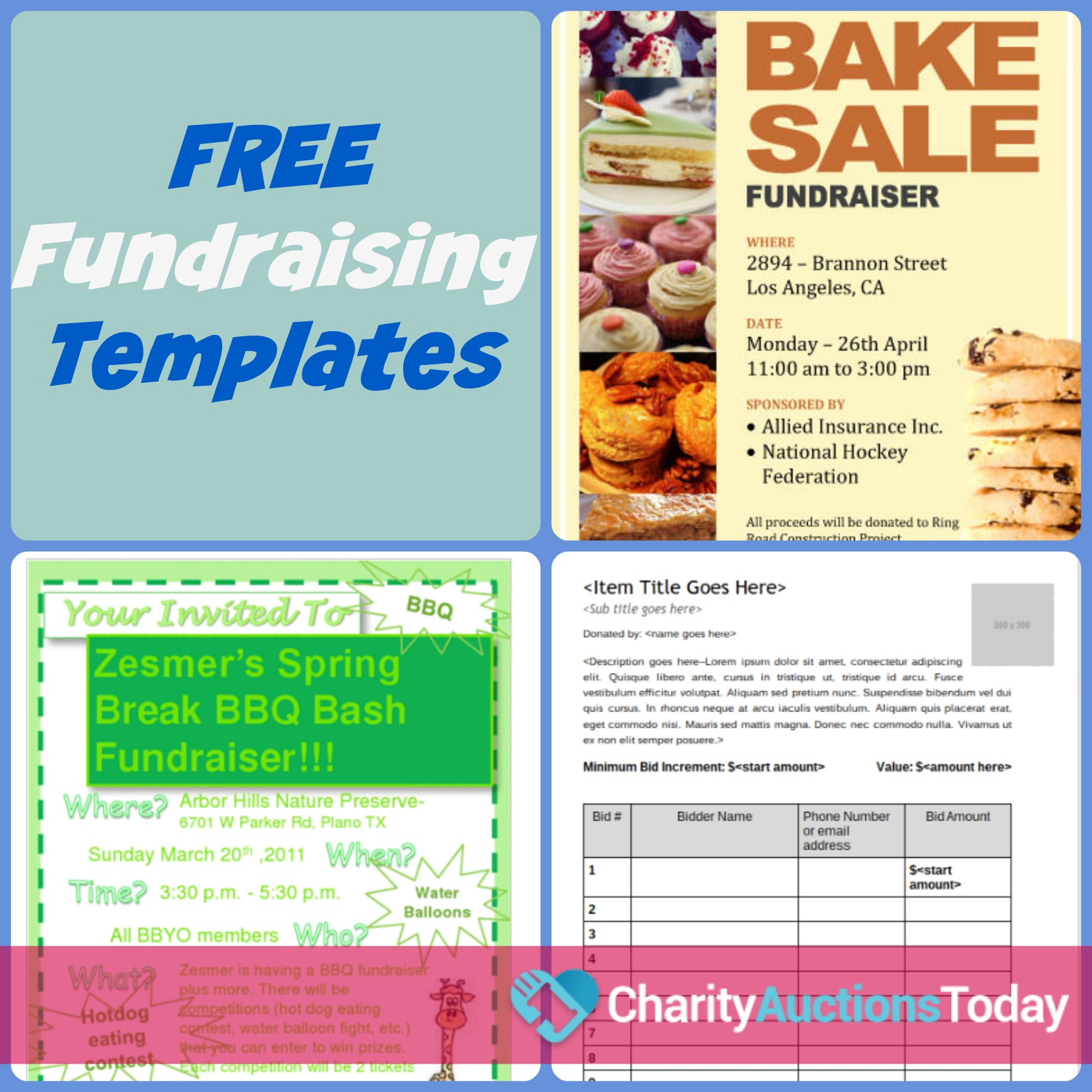 Free Fundraiser Flyer | Charity Auctions Today - Free Printable Flyer Templates