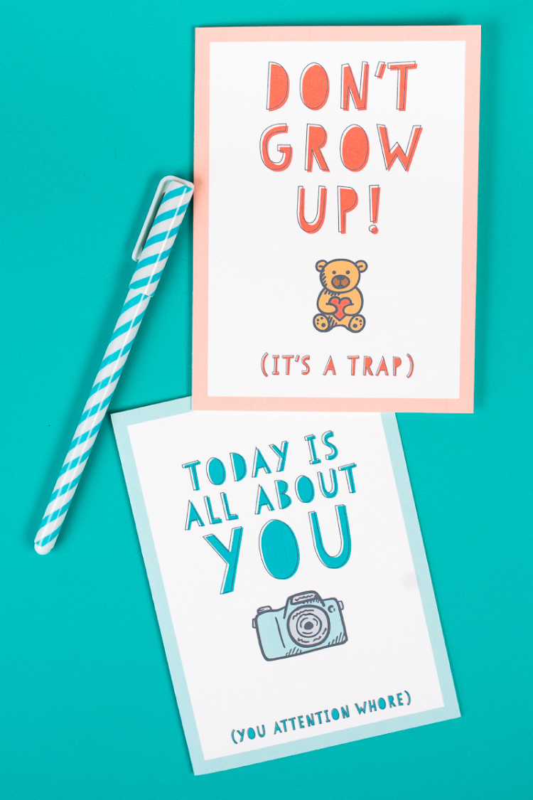 Free Funny Printable Birthday Cards For Adults - Eight Designs! - Free Printable Funny Birthday Cards For Dad