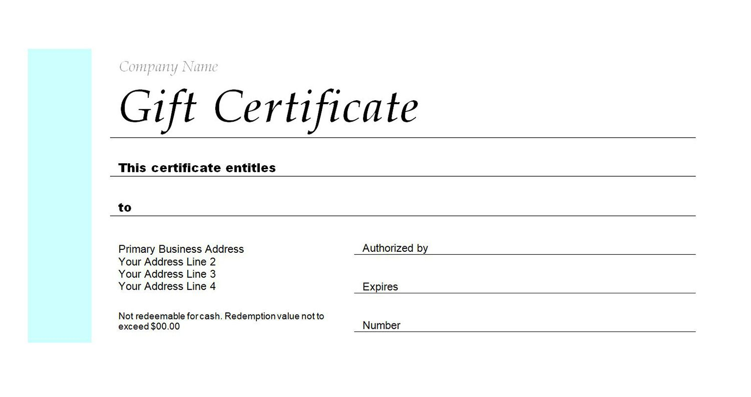 Free Gift Certificate Templates You Can Customize - Free Printable Gift Certificate Templates For Massage