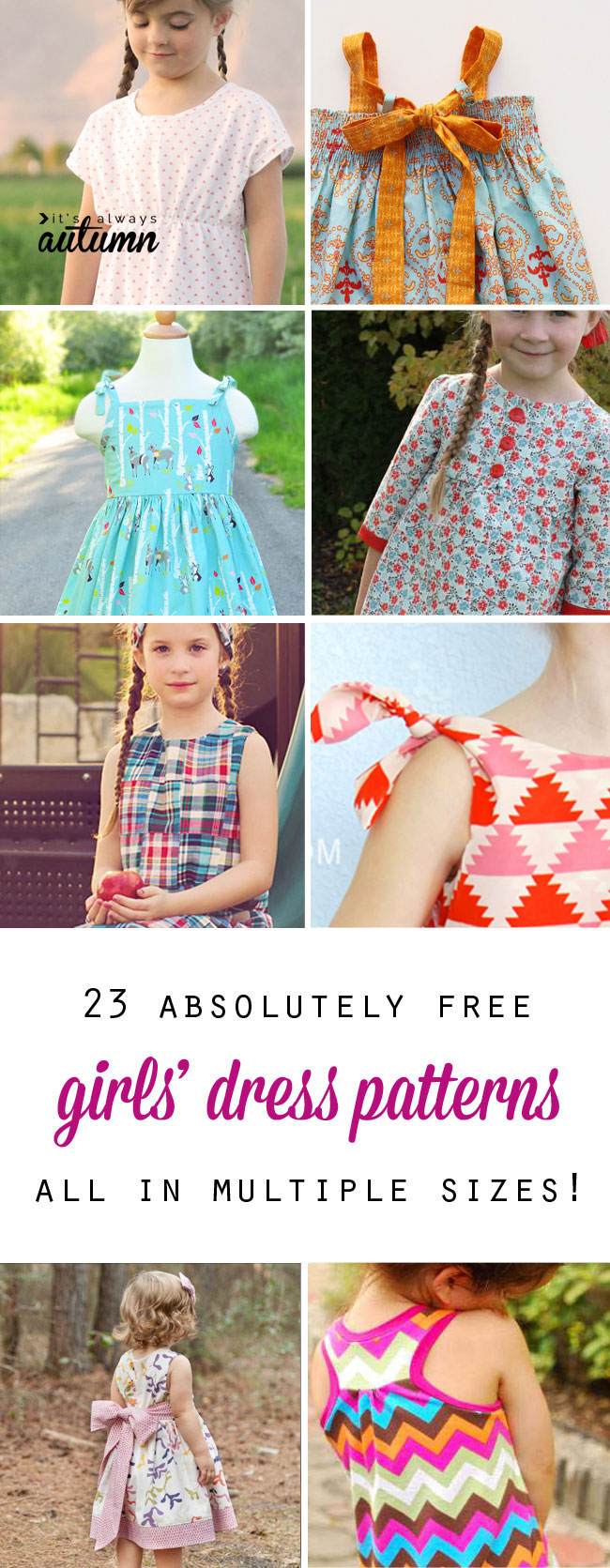 Free Girls&amp;#039; Dress Patterns &amp;amp; Charity Sewing - It&amp;#039;s Always Autumn - Free Printable Sewing Patterns For Kids