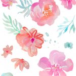 Free Girly Graphics And Watercolor Clip Art  Angie Makes   Free Printable Clip Art Flowers
