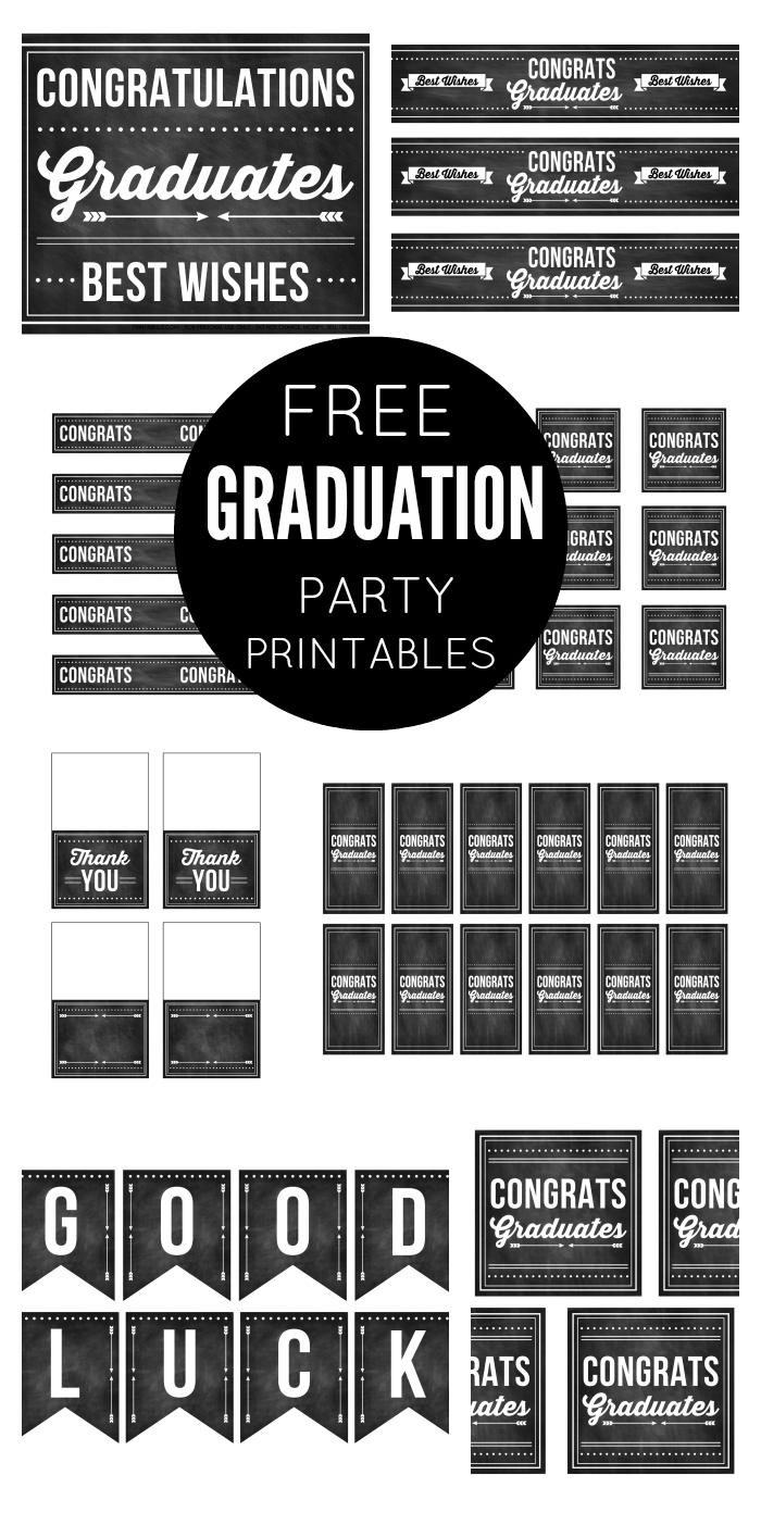 Free Graduation Chalkboard Party Printables From Printabelle | Catch - Free Printable Graduation Address Labels