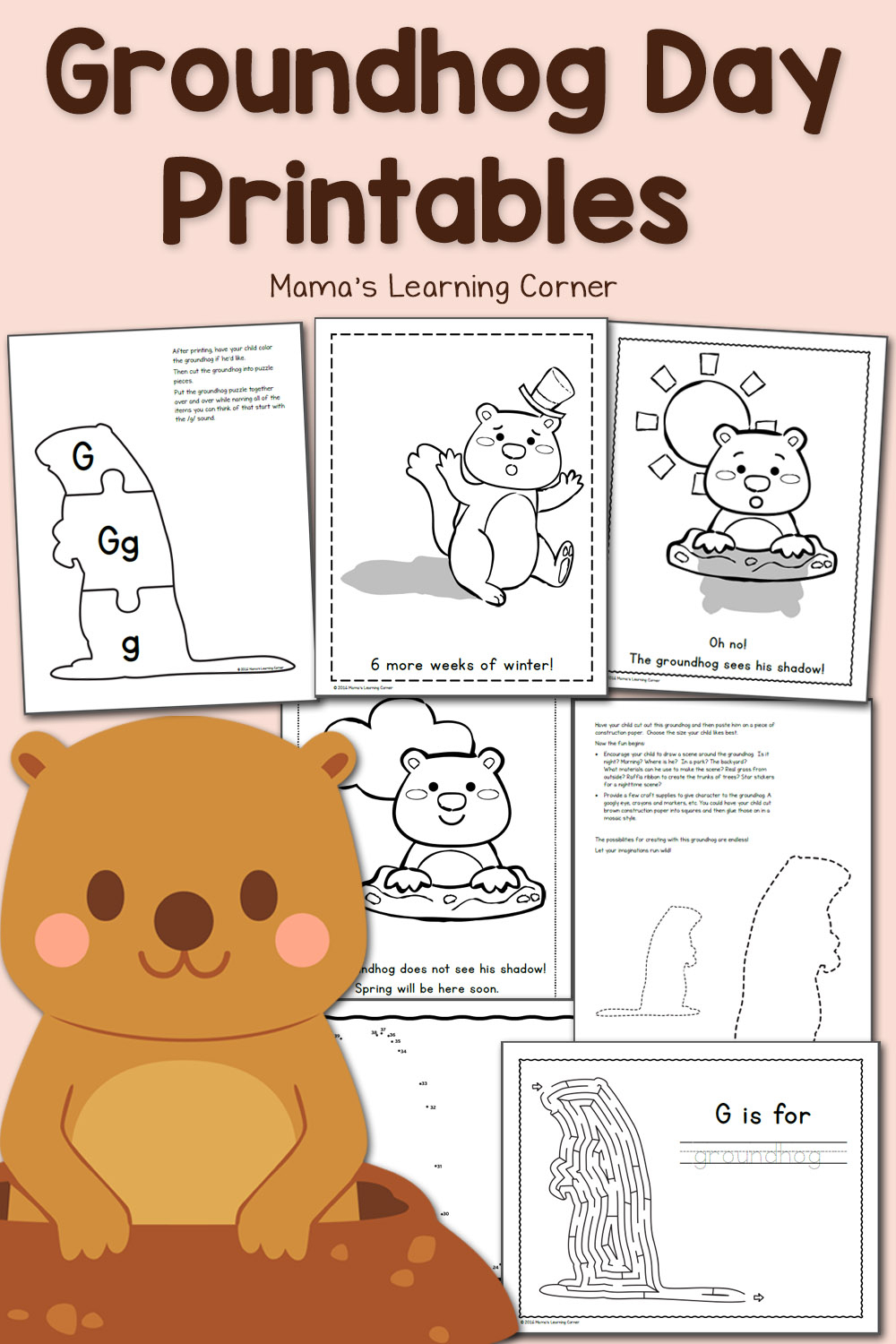 Free Groundhog Day Printables! - Mamas Learning Corner - Free Printable Groundhog Day Booklet