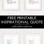 Free Inspiration Quote Printable | Free Printable Wall Art, Quotes   Free Printable Quotes Templates