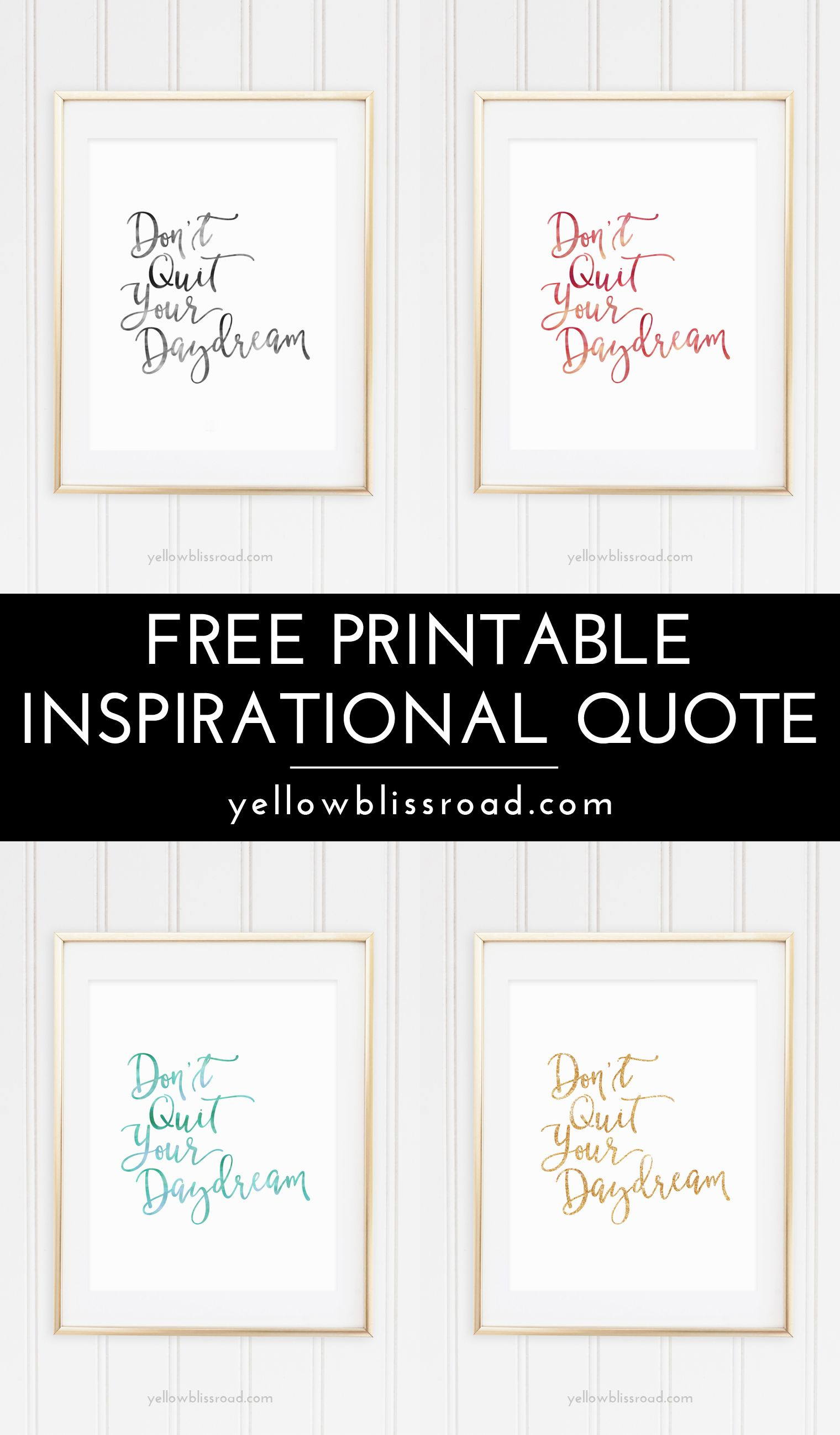 Free Inspiration Quote Printable | Free Printable Wall Art, Quotes - Free Printable Wall Art Quotes