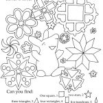 Free Kids Printable. Great Seek And Find For Shapes And Winter Quiet   Free Printable Seek And Find