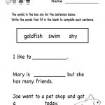 Free Kindergarten English Worksheets Printable And Online Worksheet   Free Printable Esl Grammar Worksheets
