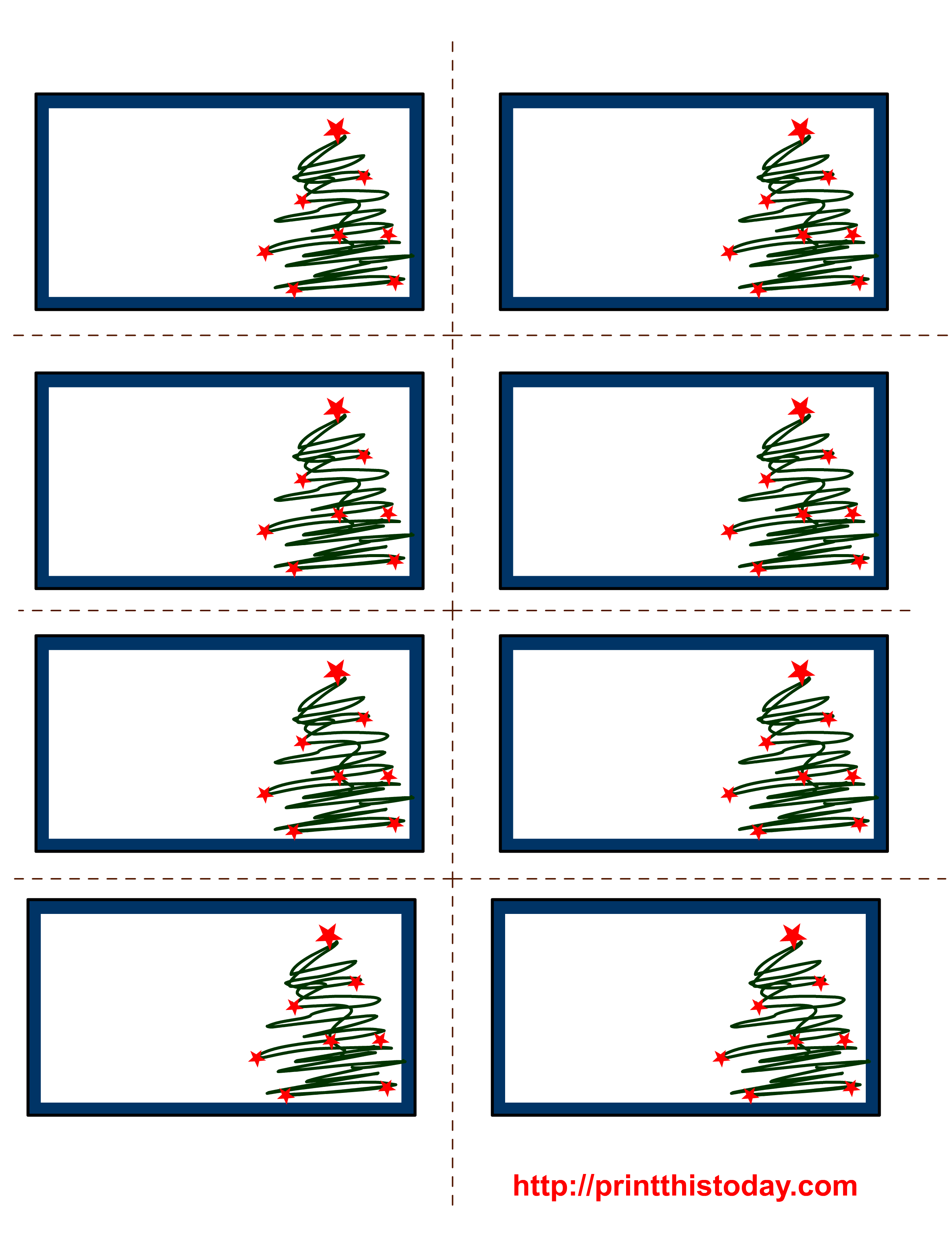 Free Labels Printable | Free Printable Christmas Labels With Trees - Free Printable Holiday Labels
