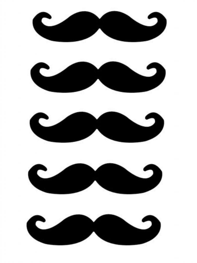 Free Lip And Mustache Printables: Photo Booth Props | Crafts - Free Printable Mustache