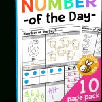 Free Math Game Pack For Kindergarten   Free Printable Number Of The Day Worksheets
