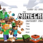 Free Minecraft Birthday Invitation Printable!!!! | Craftysusanita   Free Printable Minecraft Birthday Party Invitations Templates