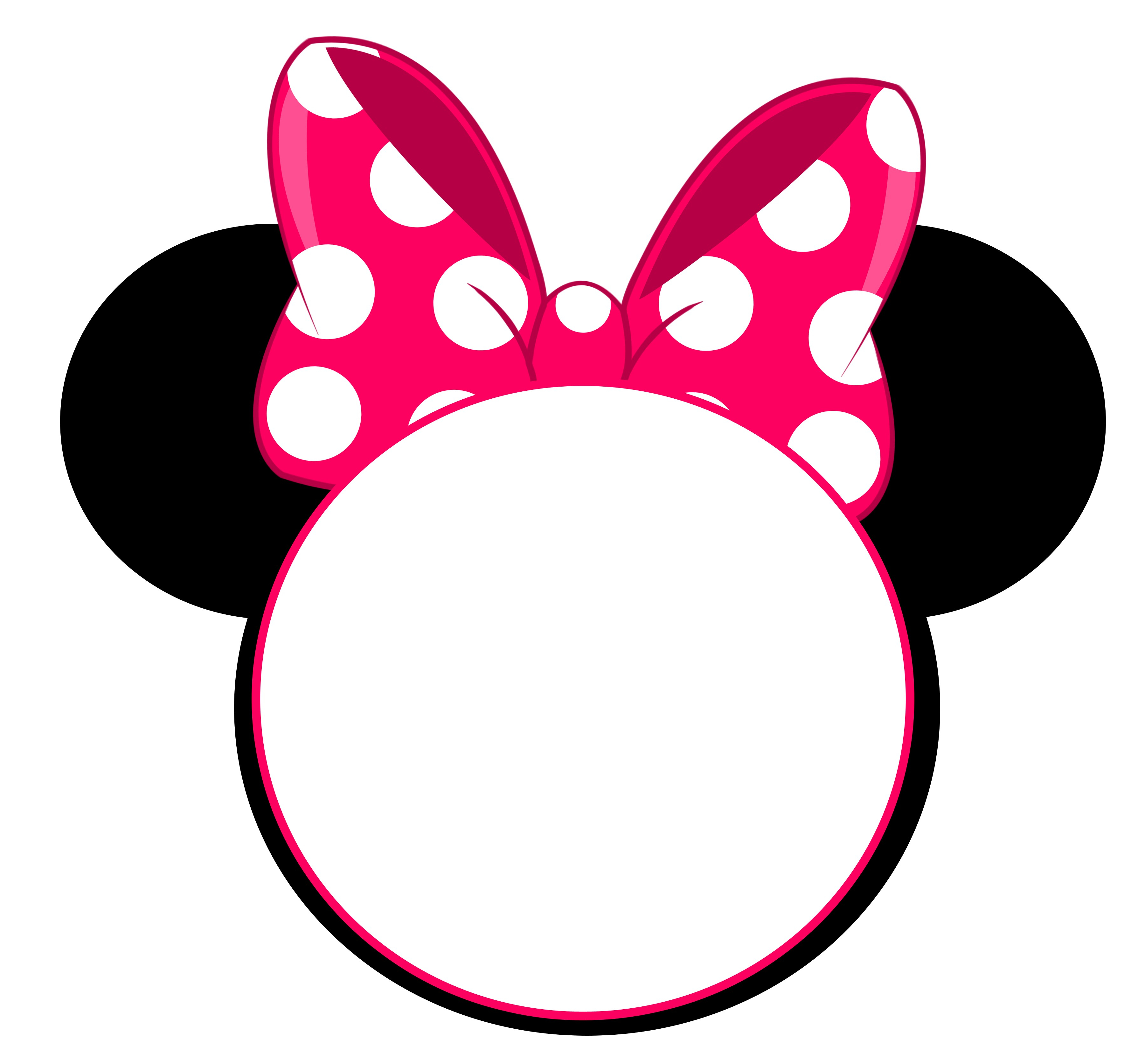 Free Minnie Mouse Head Blank Invitation Template For Minnie Mouse - Free Printable Mickey Mouse Head
