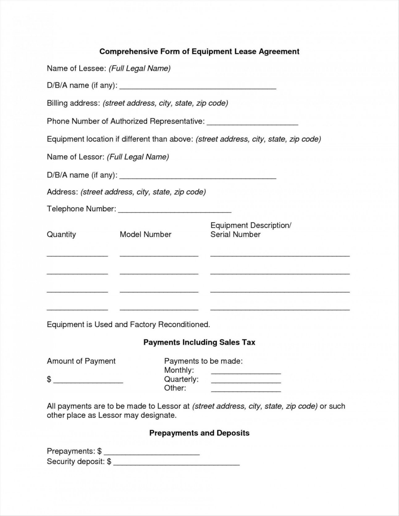Free Motor Vehicle Lease Agreement Template | Backmentor - Free Printable Vehicle Lease Agreement