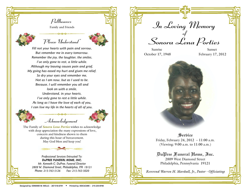 Free Printable Obituary Free Printable