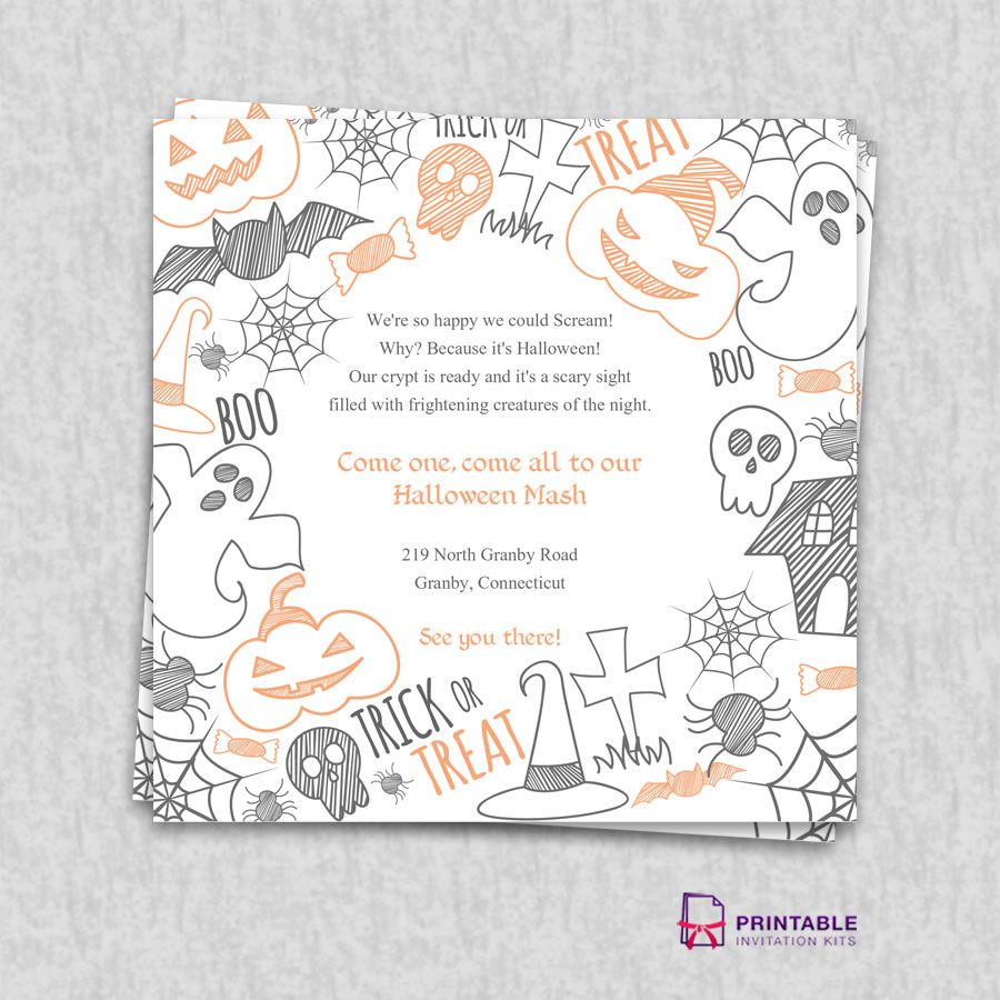 Free Printable Halloween Wedding Invitations