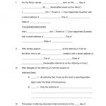 Free Pennsylvania Guardian Of Minor Power Of Attorney Form   Word   Free Printable Child Custody Papers