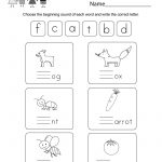 Free Phonics Worksheet   Free Kindergarten English Worksheet For Kids   Free Printable Phonics Worksheets
