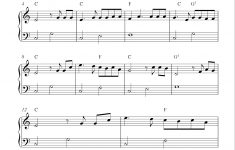 Free Piano Sheet Music For Beginners With The Melody How Great Thou - Free Printable Sheet Music For Piano