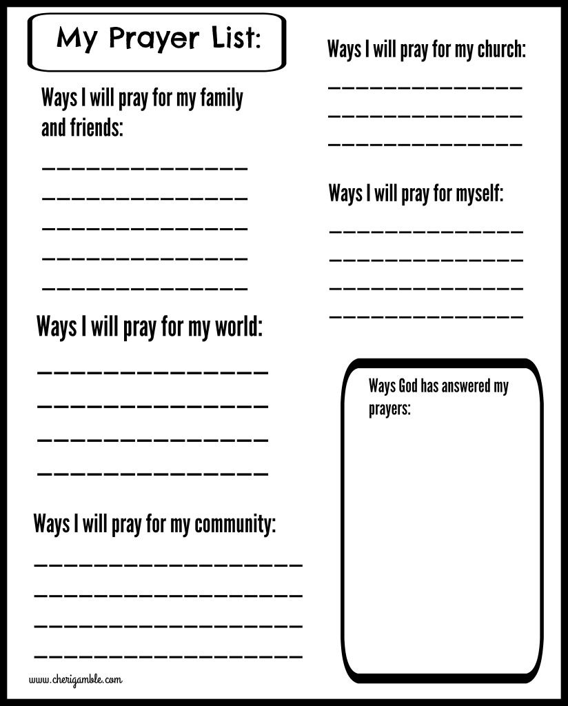 Free Prayer Journal Pages Designed For Children And Teens! | Church - Free Printable Sunday School Lessons For Teens