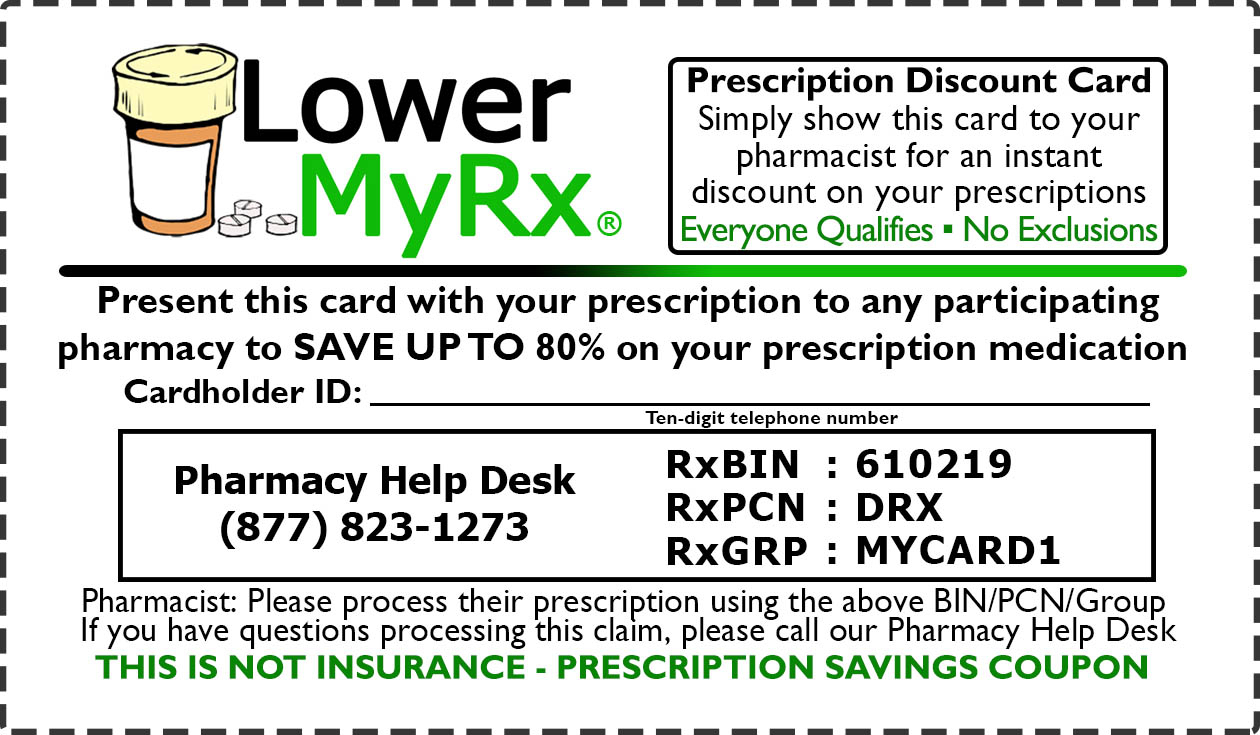 Free Prescription Discount Savings Card. Instant Digital And - Free Printable Prescription Coupons