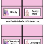 Free Princess Prince Castle Birthday Party Tent Food Cards   Free Printable Food Tent Cards