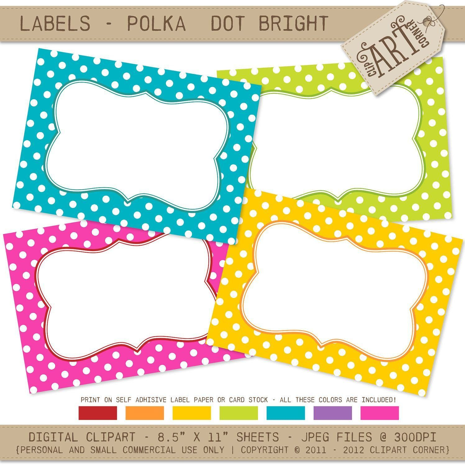Free Print Labels Template Free Guide Polka Dot Labels Free - Free Printable Name Tags