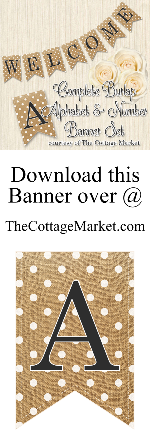 Free Printabe Complete Alphabet And Number Burlap Banner - The - Free Printable Wedding Banner Letters