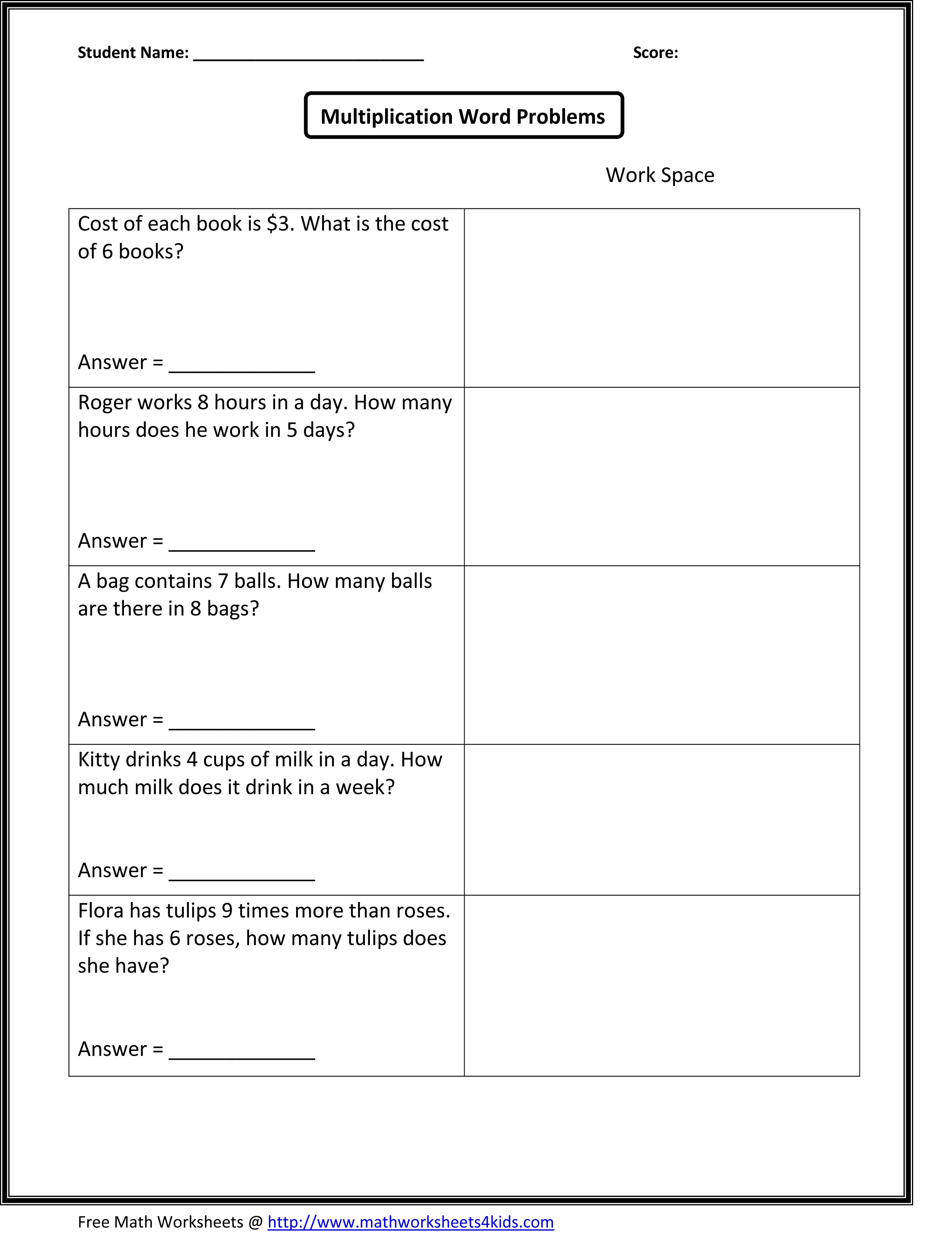 Free Printable 1St Grade Math Worksheets Free Printable Math - Free Printable 1St Grade Math Word Problems