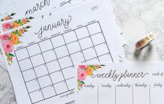 Free Printable 2017 Monthly Calendar And Weekly Planner – Free Printable Weekly Planner 2017
