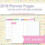 Free Printable 2018 Blank Planner Pages | Pumpkingirl Designs   Free 2018 Planner Printable