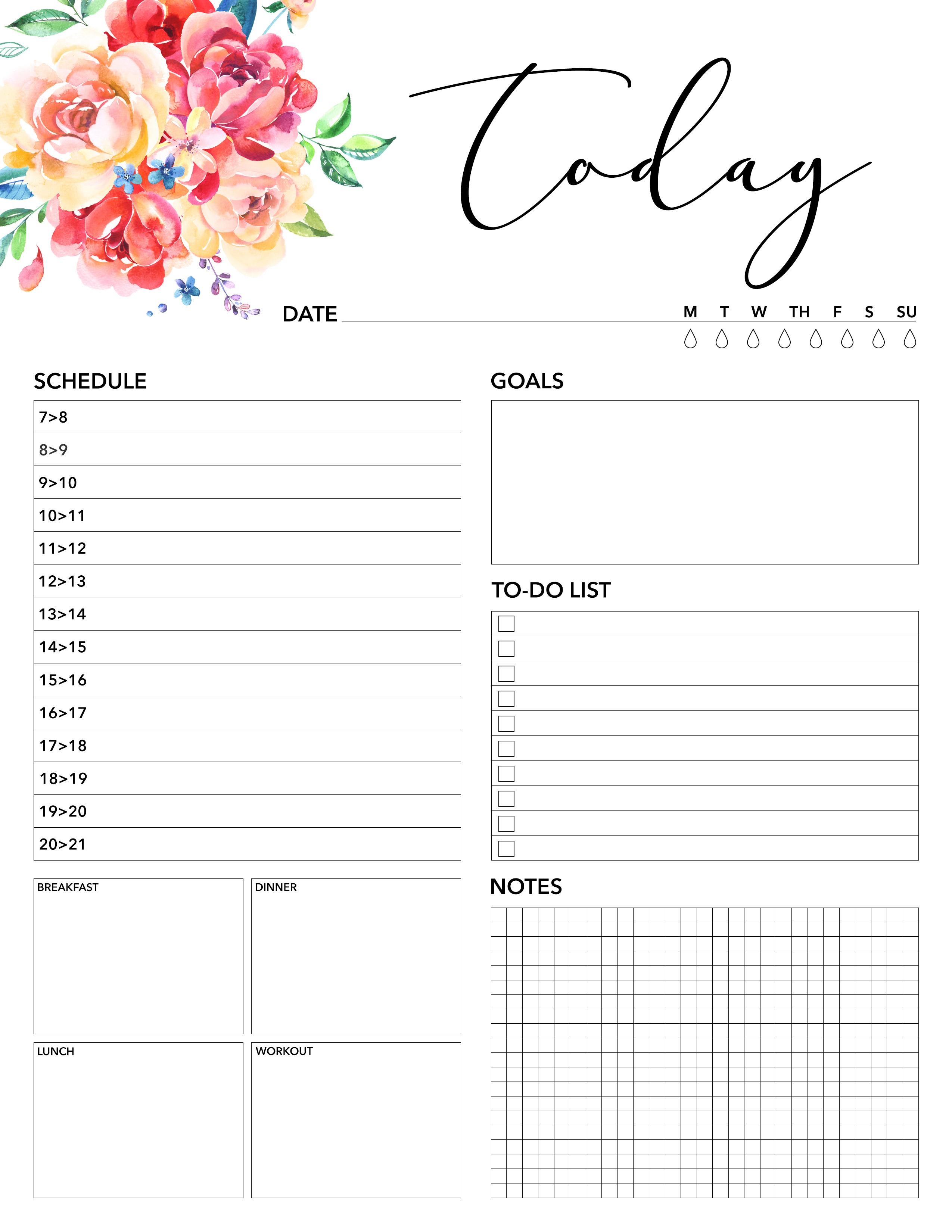 Free Printable 2018 Planner 50 Plus Printable Pages - The Cottage Market - Free Printable Planner 2017 2018