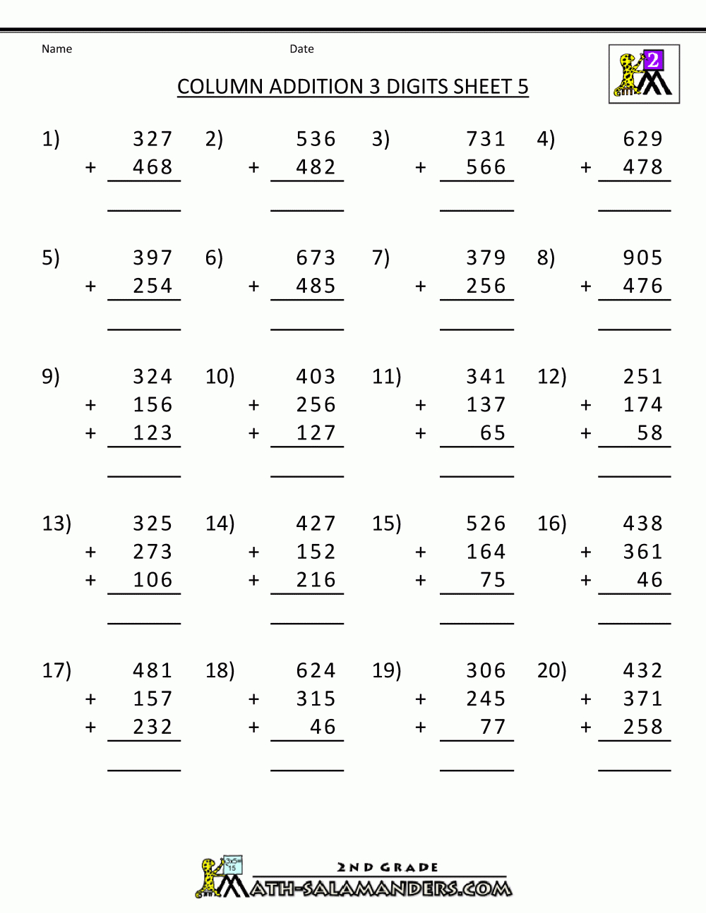 Free Printable 3Rd Grade Math Worksheets To Free Download - Math - Free Printable 3Rd Grade Worksheets