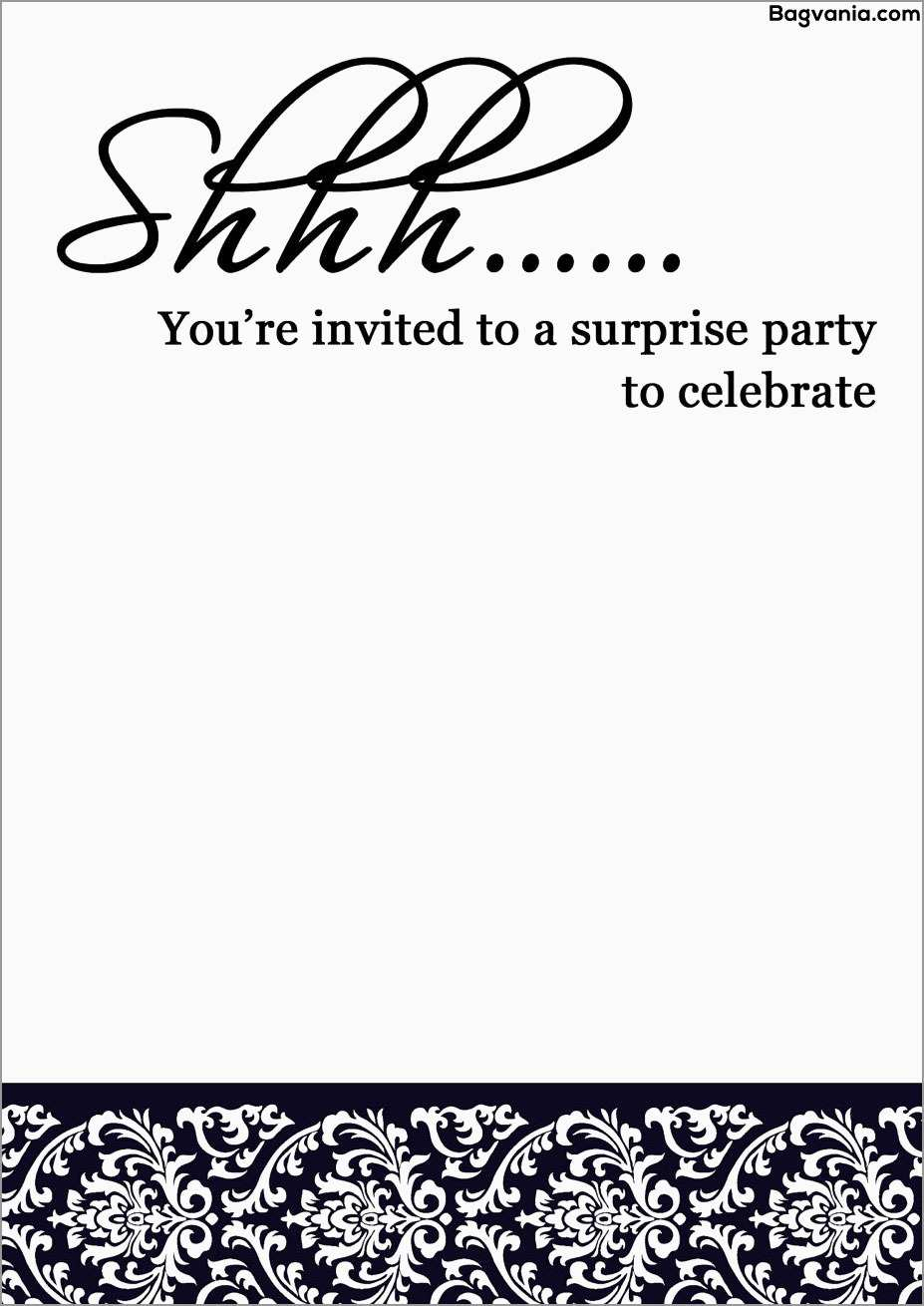 Free Printable 40Th Birthday Invitation Template - Classy World - Free Printable Surprise 40Th Birthday Party Invitations