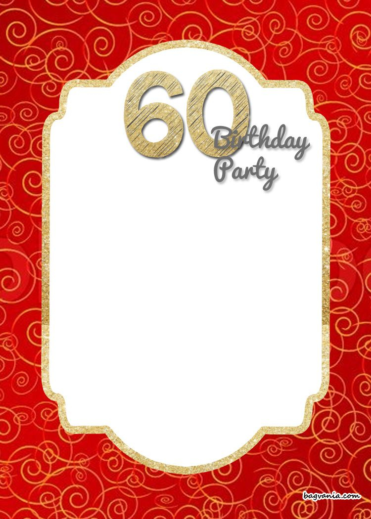 Free Printable 60Th Birthday Invitation | Como Deco | Birthday - Free Printable Surprise 60Th Birthday Invitations