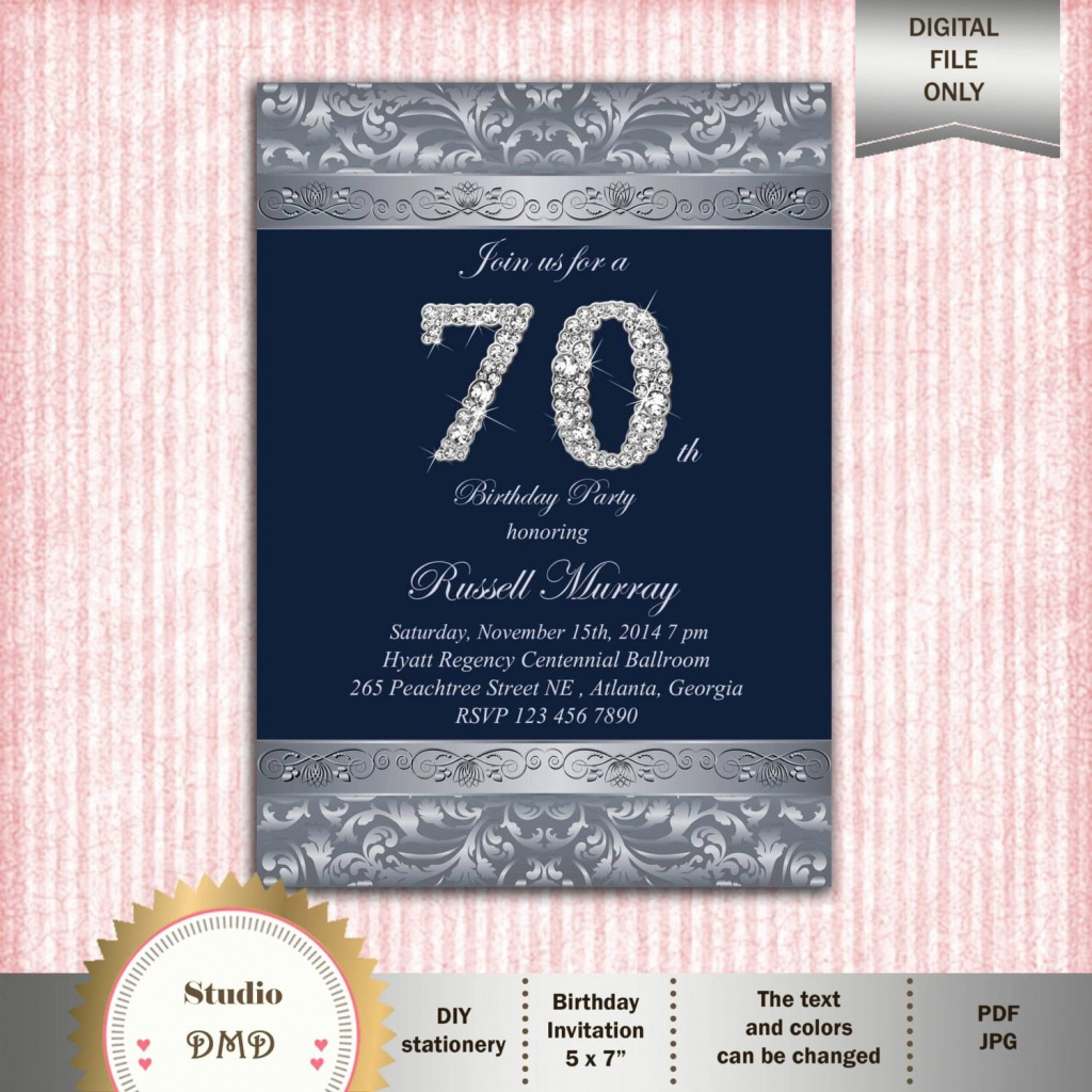 Free Printable 70Th Birthday Party Invitations Elegant 25 New Email - Free Printable 70Th Birthday Party Invitations