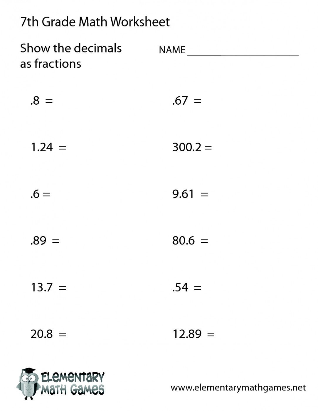 Free Printable 7Th Grade Math Worksheets | Lostranquillos - Free Printable 7Th Grade Math Worksheets