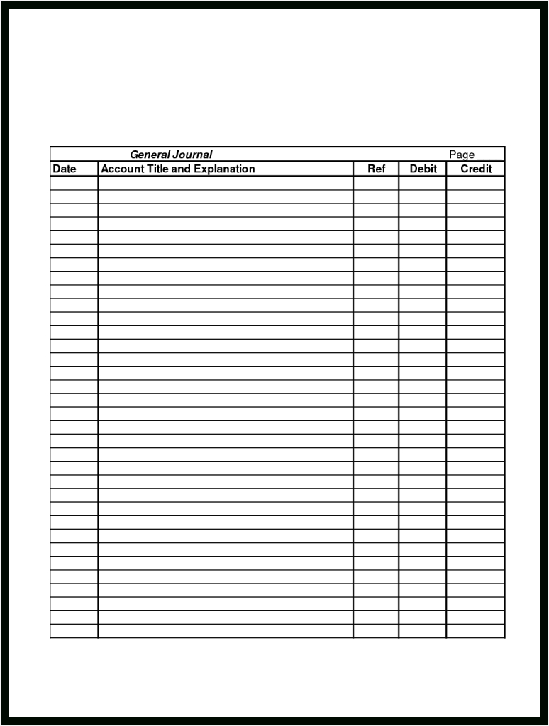 Free Printable Accounting Ledger Sheets - Clgss - Free Printable Accounting Ledger
