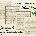 Free Printable “Aged” Music Sheets | Celebrating Holidays   Free Printable Christmas Carols Booklet