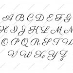 Free Printable Alphabet Stencil Letters Template | Art & Crafts   Free Printable Calligraphy Letter Stencils
