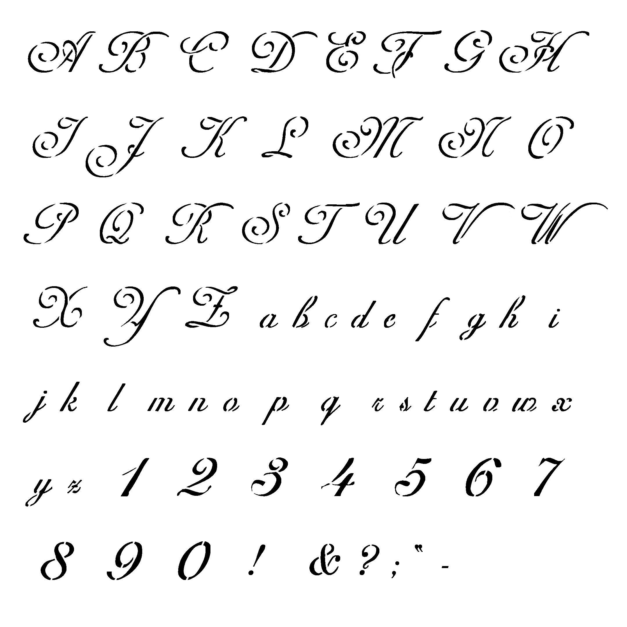 Free Printable Alphabet Stencils Templates – Smasu - Free Printable Alphabet Stencils