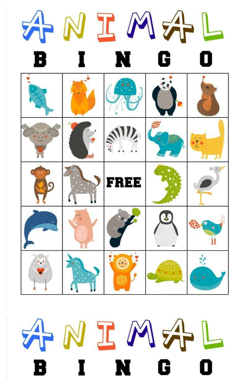 Free Printable Animal Bingo Cards For Toddlers And Preschoolers - Free Printable Bible Bingo For Preschoolers