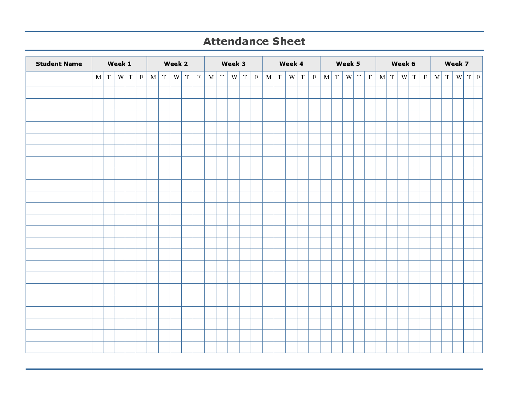 Free Printable Attendance Sheet Template … | Education | Attendance - Free Printable Charts For Teachers