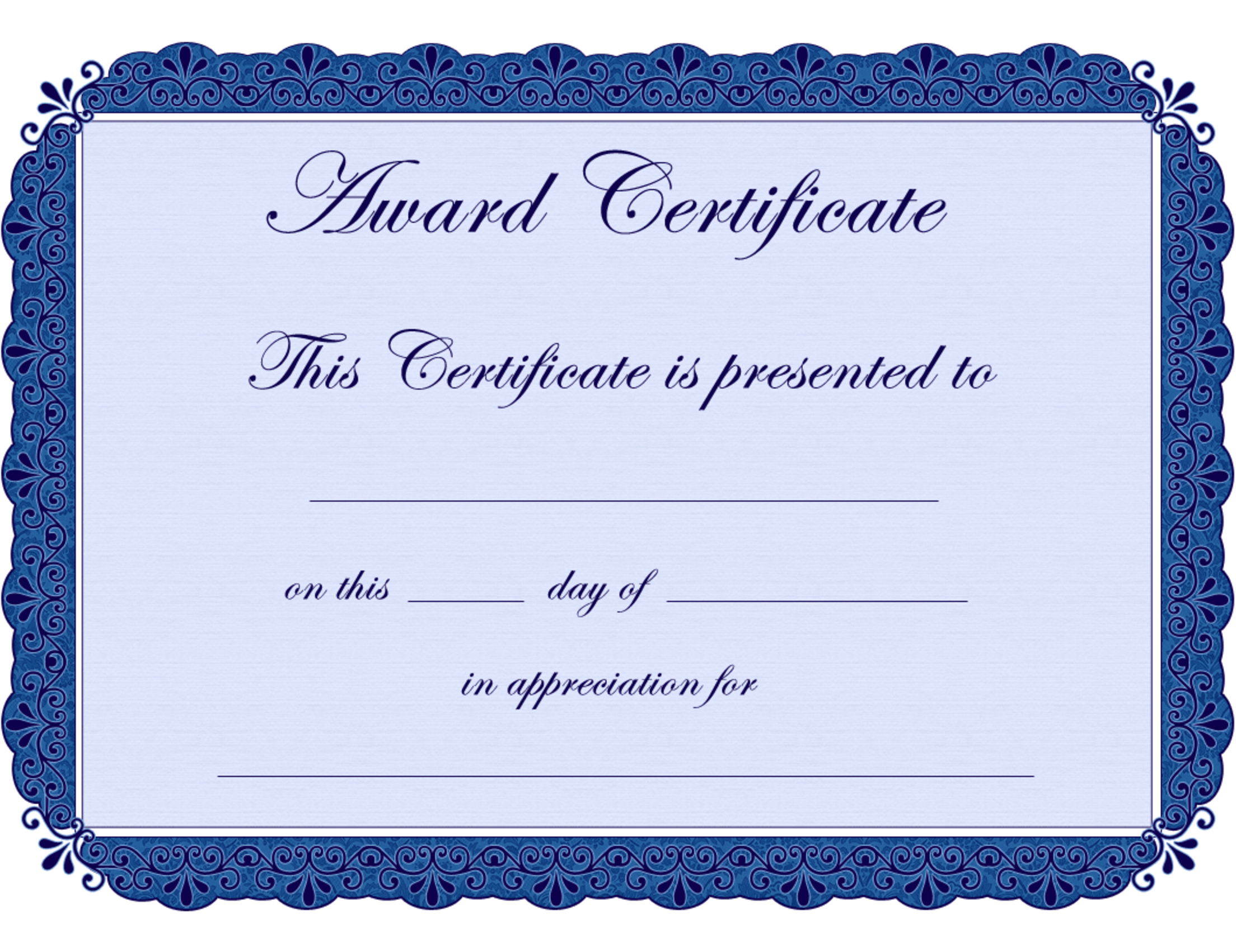 Free Printable Award Certificate Borders |  Award Certificate - Free Printable Certificates For Students
