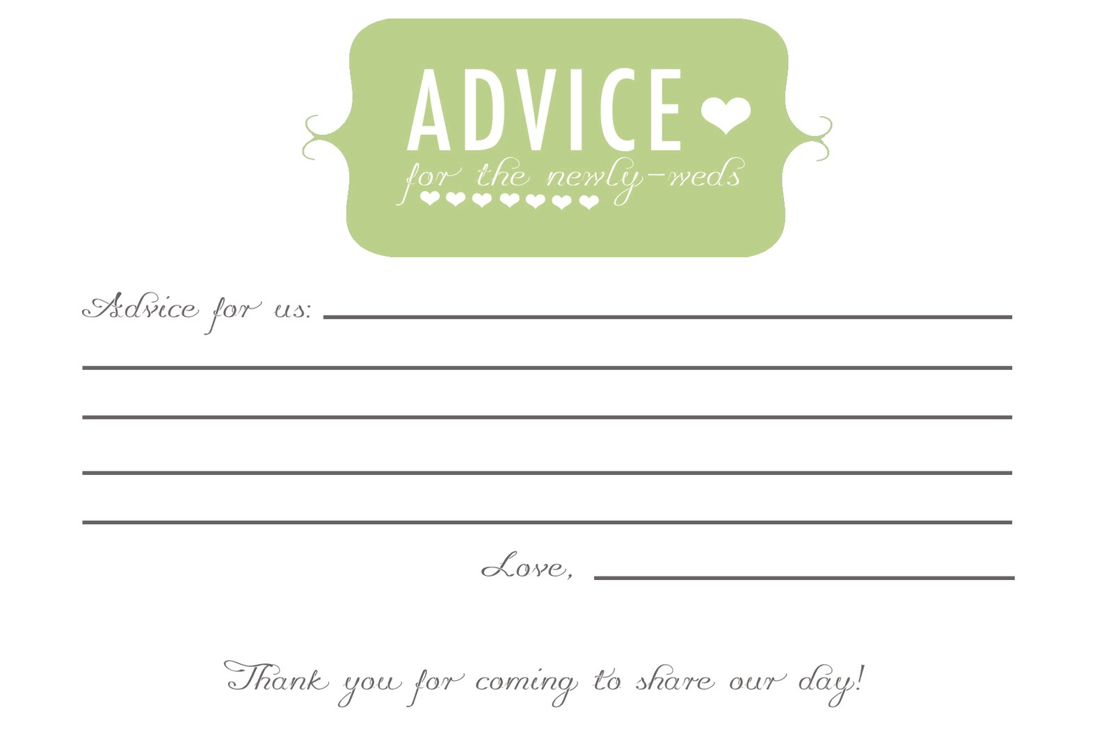 Free Printable Baby Shower Advice Cards - Baby Shower Ideas - Free Printable Baby Advice Cards