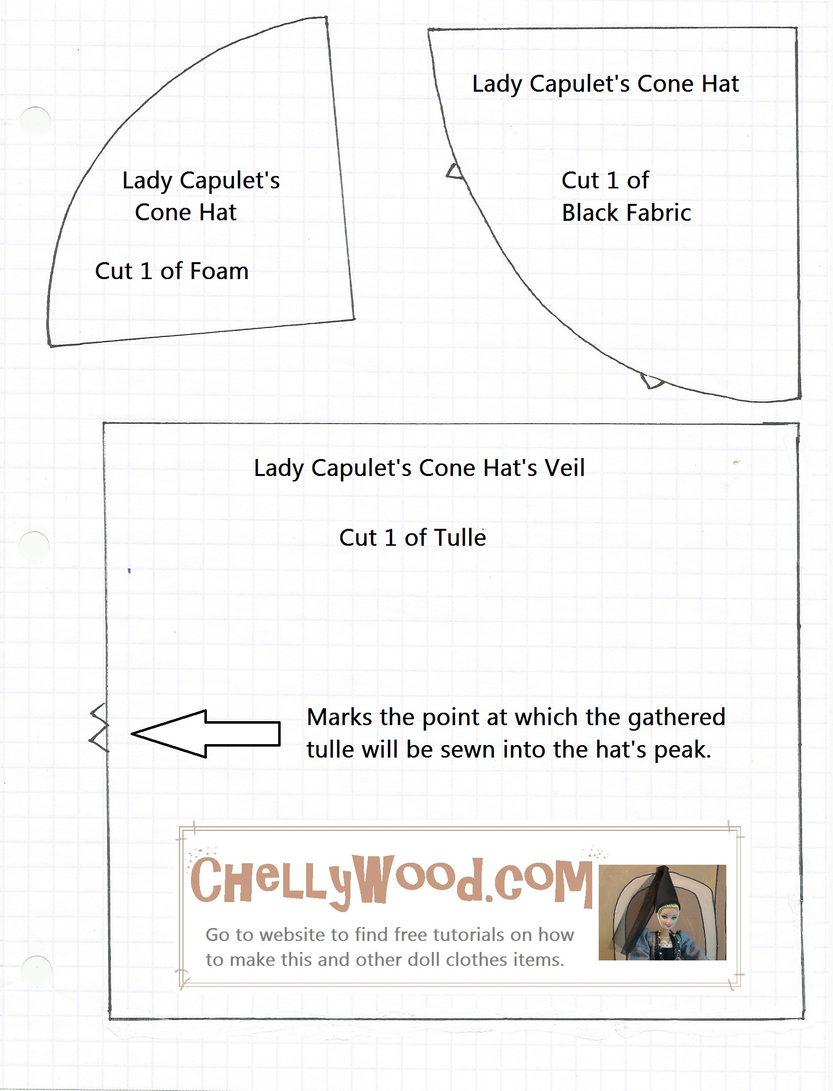 Free Printable Barbie Doll Clothes Patterns – Chellywood - Easy Barbie Clothes Patterns Free Printable