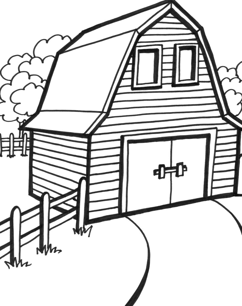 Free Printable Barn Coloring Pages - High Quality Coloring Pages - Free Printable Barn Coloring Pages