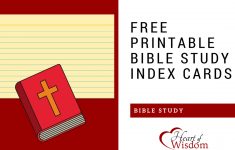 Free Printable Bible Study Index Cards – Heart Of Wisdom - Free Printable Index Cards
